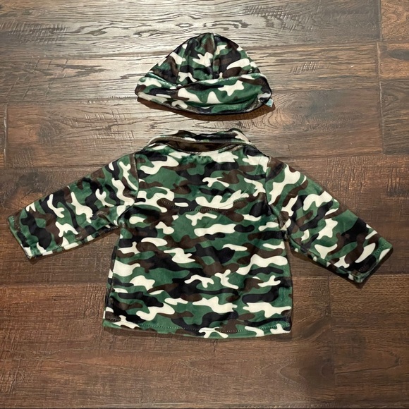 Baby Laundry 6-12 M Minky Full Zip Jacket & Hat Set - Picture 2 of 10